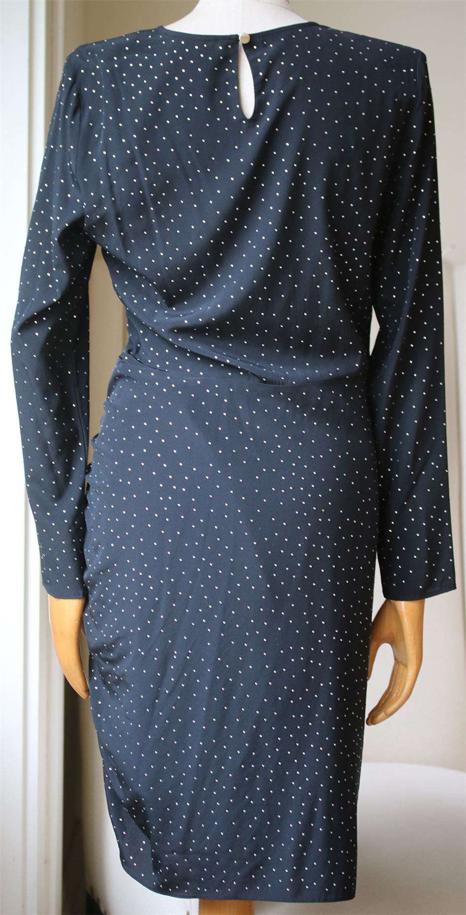 VERONICA BEARD AMARA CRYSTAL EMBELLISHED RUCHED MINI DRESS US 8 UK 12 - Image 3