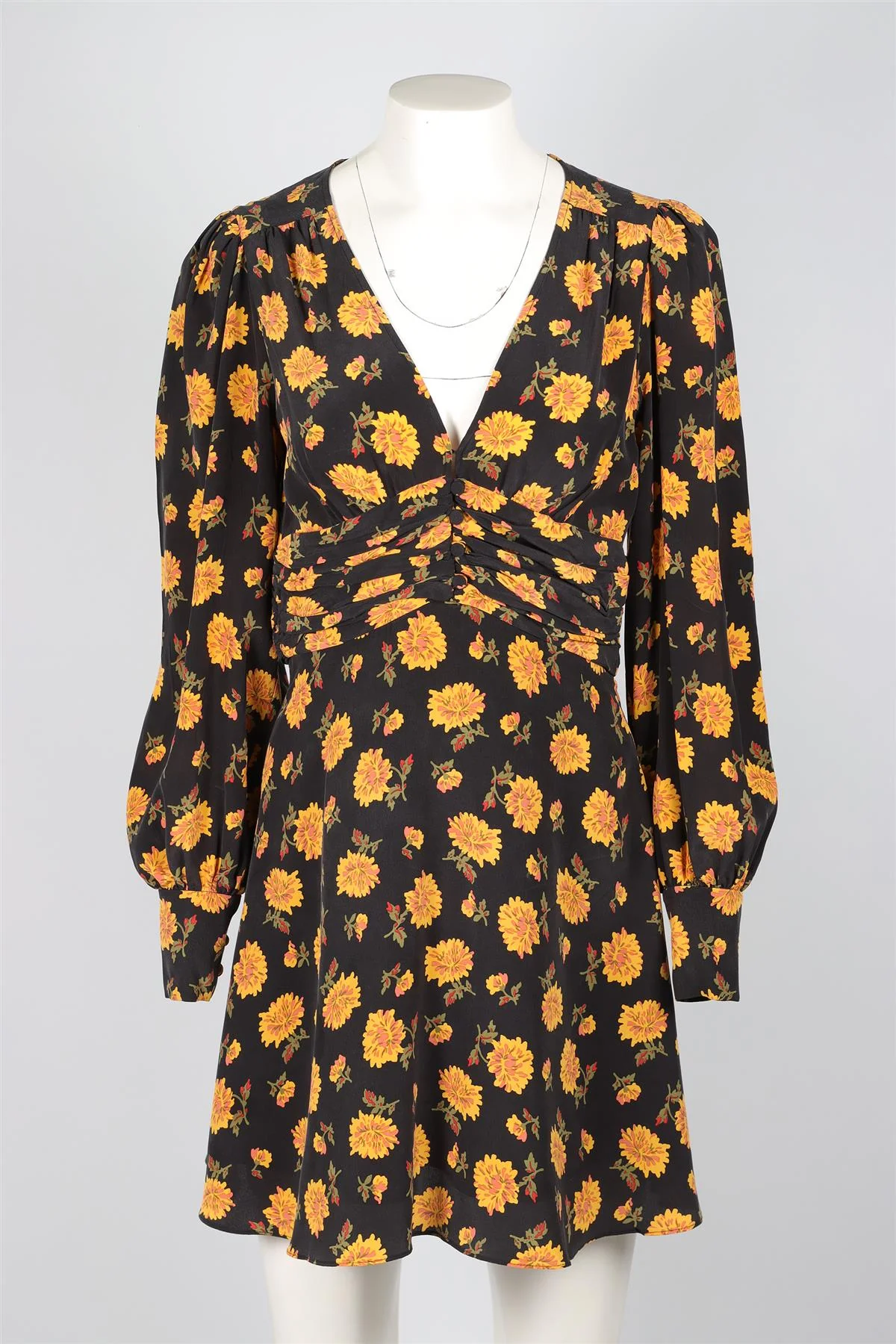 VERONICA BEARD BLACK SILK MINI DRESS US 4 UK 8 - Image 2