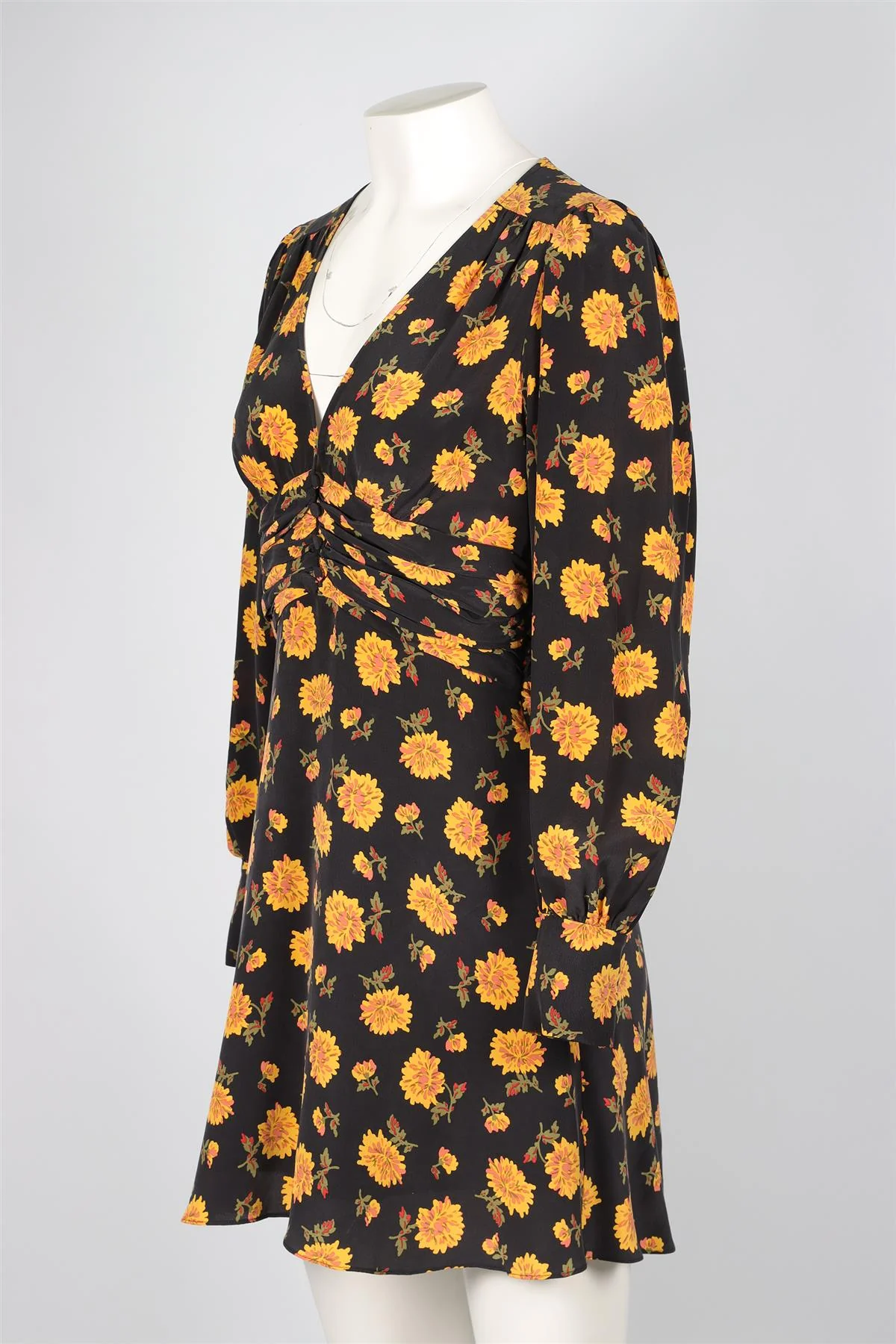 VERONICA BEARD BLACK SILK MINI DRESS US 4 UK 8 - Image 3