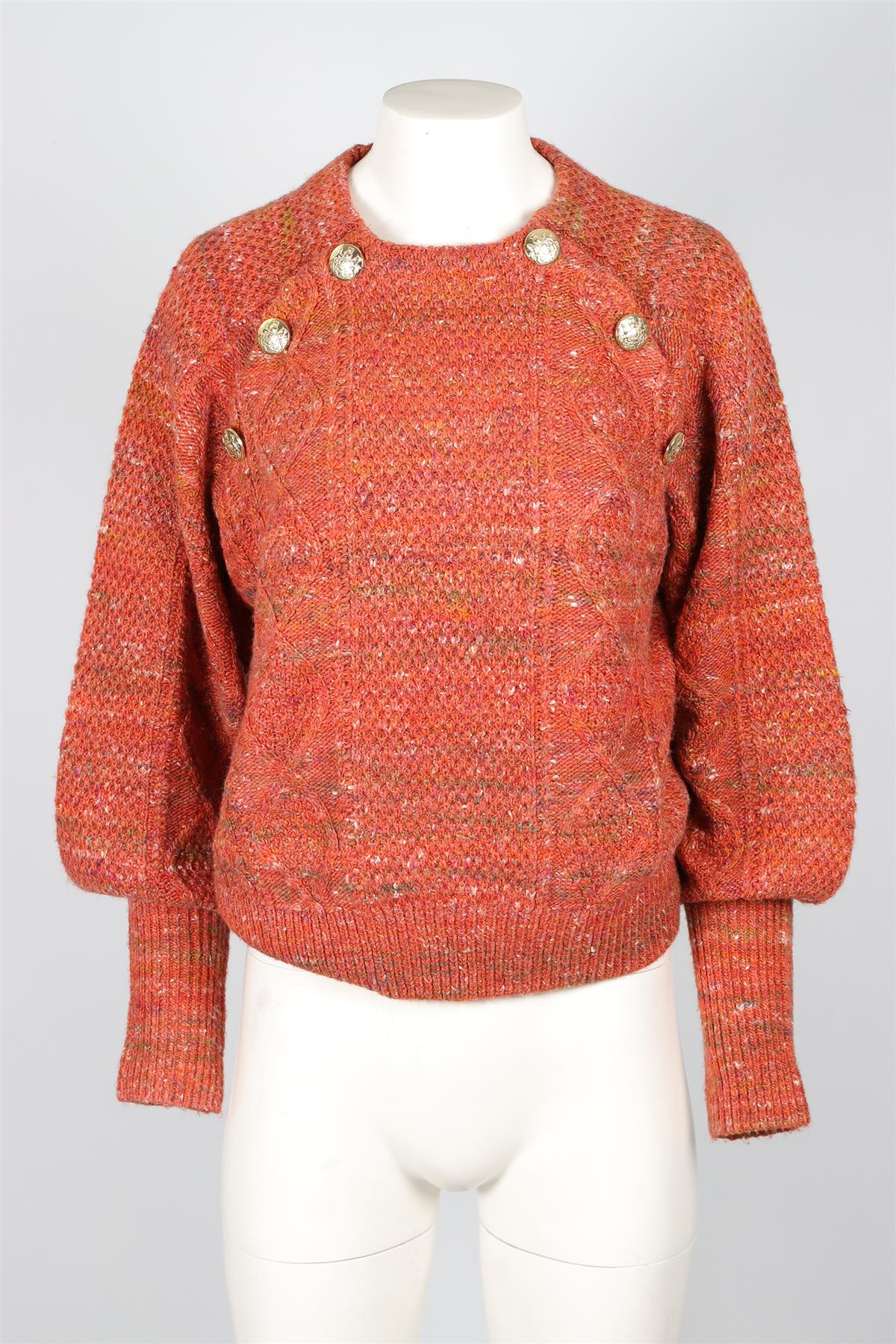 VERONICA BEARD ORANGE WOOL SWEATER MEDIUM - Image 2
