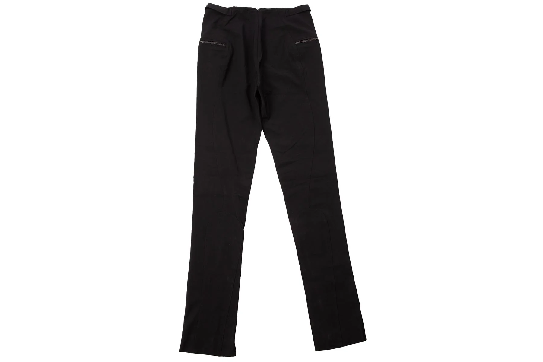VERSACE BLACK VINTAGE COTTON STRAIGHT LEG PANTS IT 38 UK 6 - Image 4