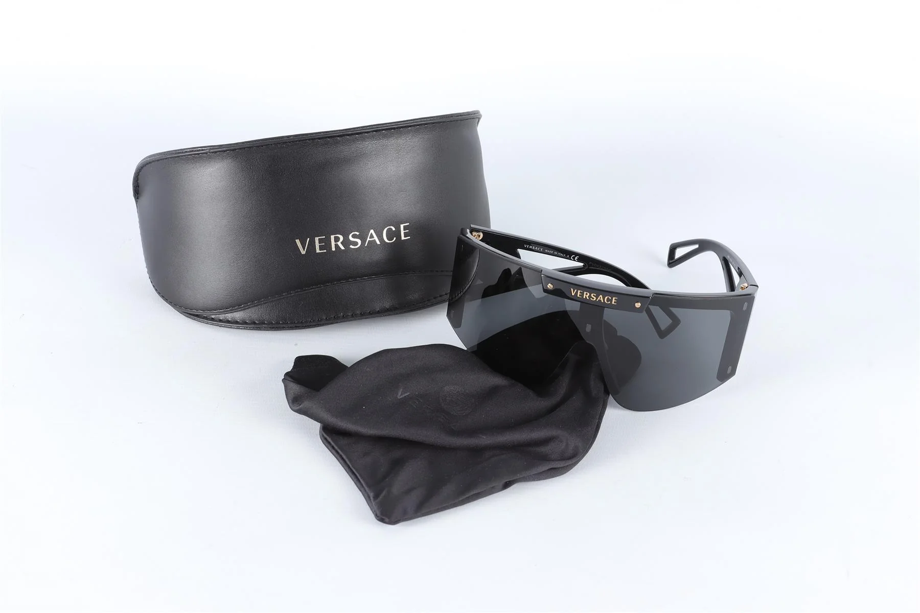 VERSACE BLACK VISOR SUNGLASSES - Image 8