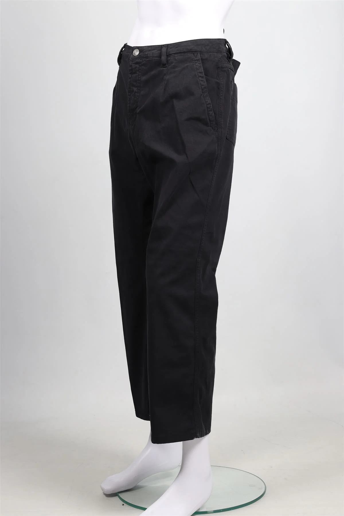 VERSACE COLLECTION NAVY MEN'S COTTON BLEND STRAIGHT LEG PANTS W 38 - Image 3