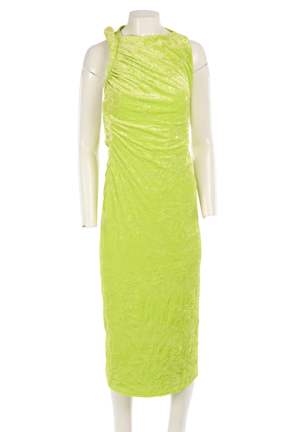 VERSACE GREEN VELVET MIDI DRESS IT 42 UK 10 - Image 2