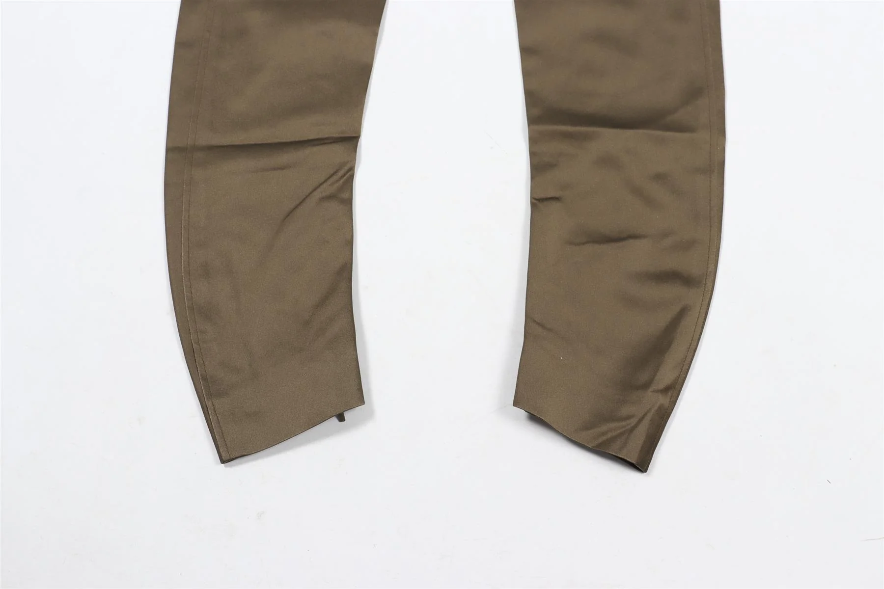 VERSACE GREEN VINTAGE SATIN SKINNY PANTS IT 38 UK 6 - Image 6