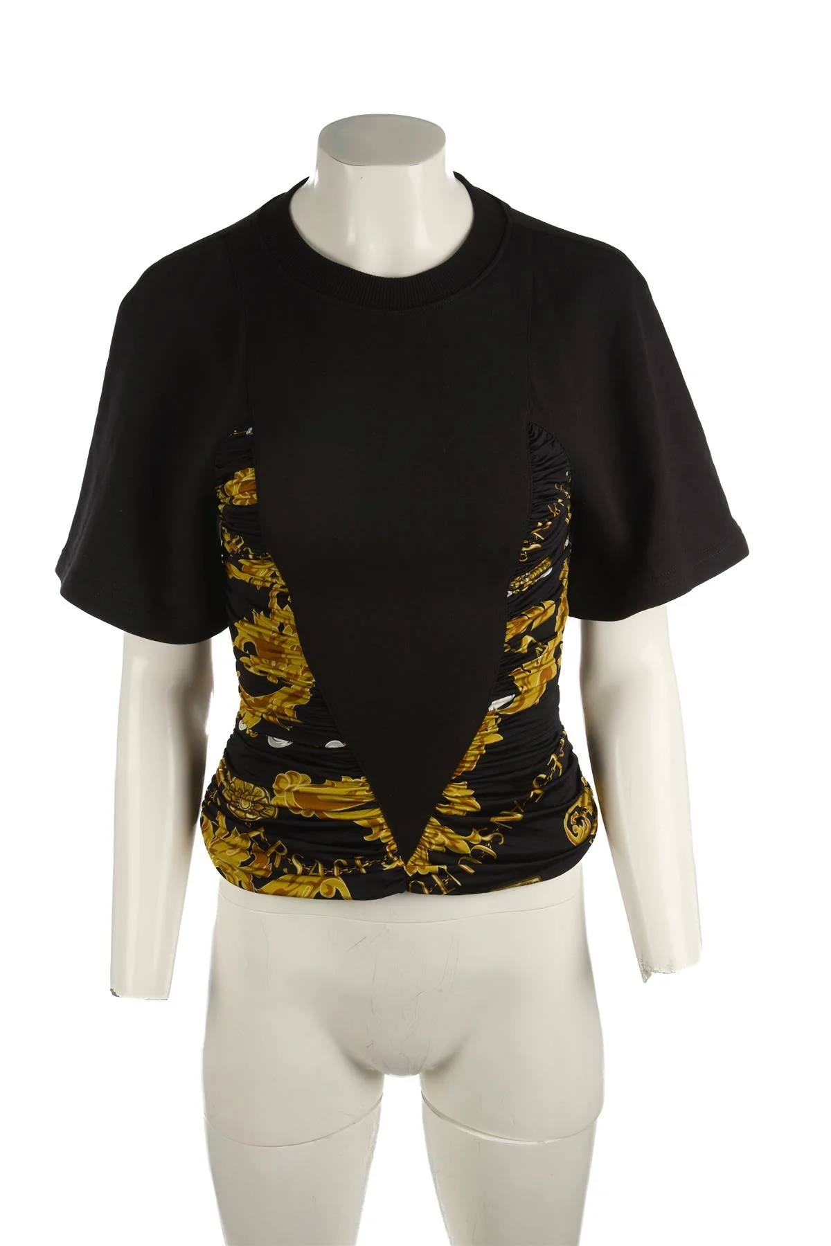 VERSACE JEANS COUTURE BLACK COTTON TOP MEDIUM - Image 2