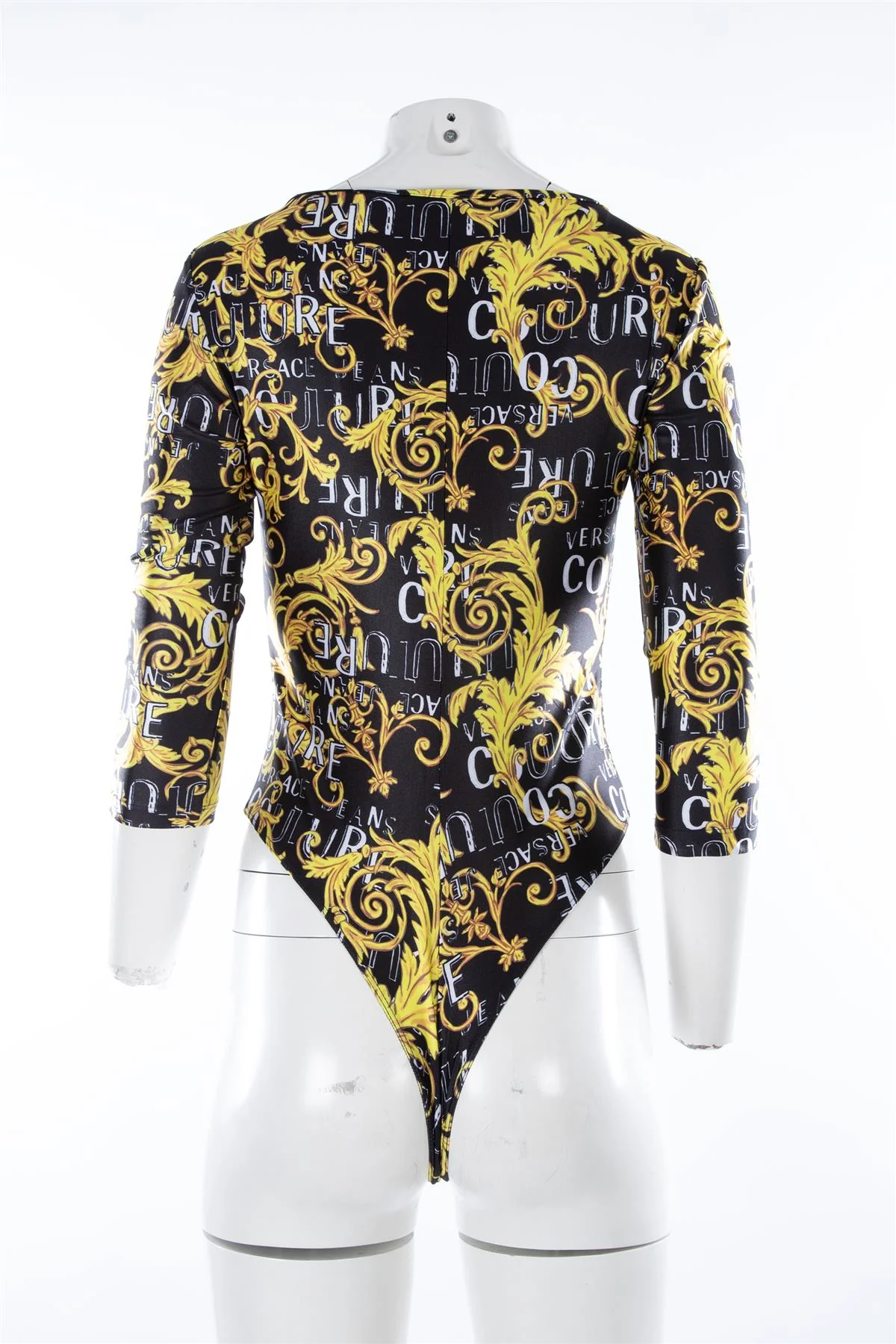 VERSACE JEANS COUTURE BLACK JERSEY BODYSUIT IT 42 - Image 4