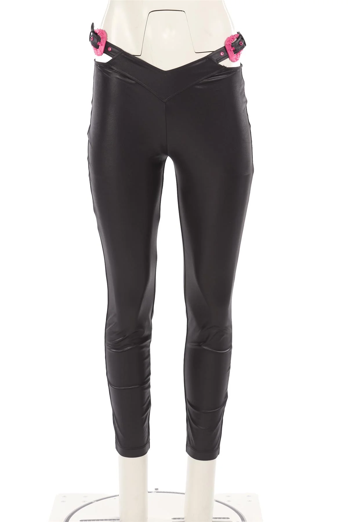VERSACE JEANS COUTURE BLACK JERSEY LEGGINGS IT 44 UK 12 - Image 2