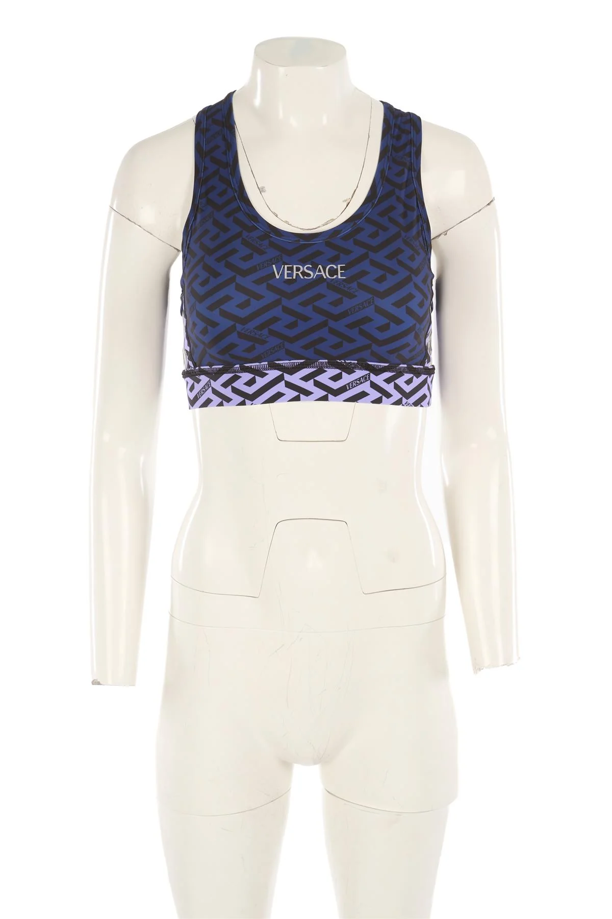 VERSACE NAVY JERSEY TOP MEDIUM - Image 2