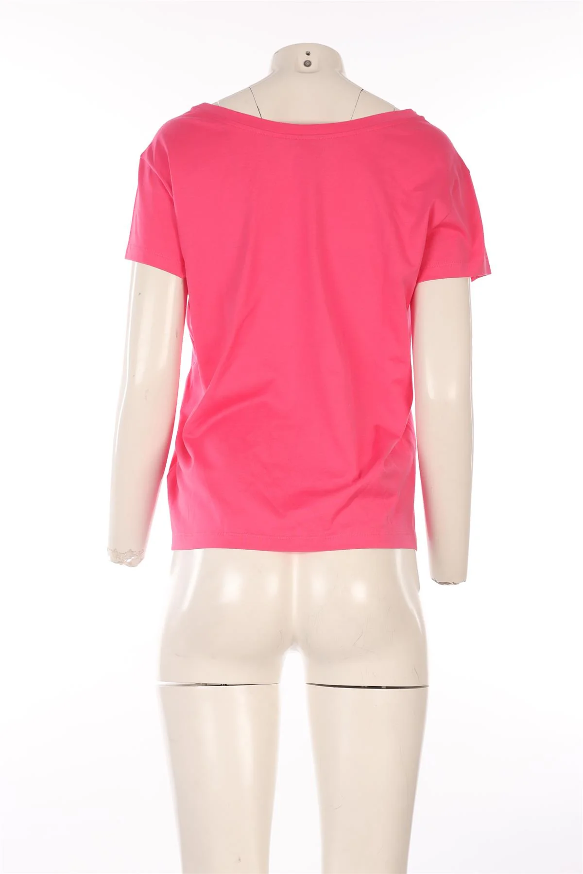 VERSACE PINK COTTON T-SHIRT IT 42 UK 10 - Image 4