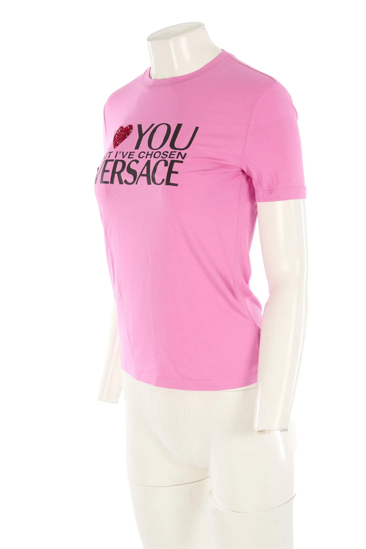 VERSACE PINK JERSEY T-SHIRT IT 42 UK 10 - Image 3