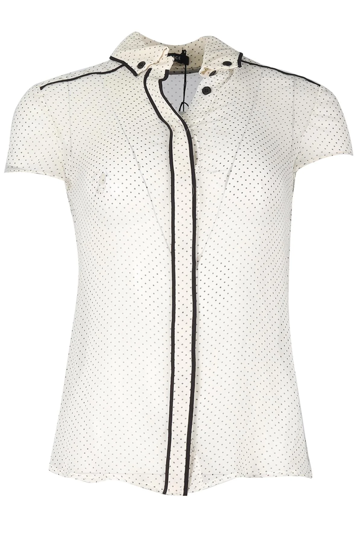 VERSACE POLKA DOT SILK SHIRT IT 40 UK 8