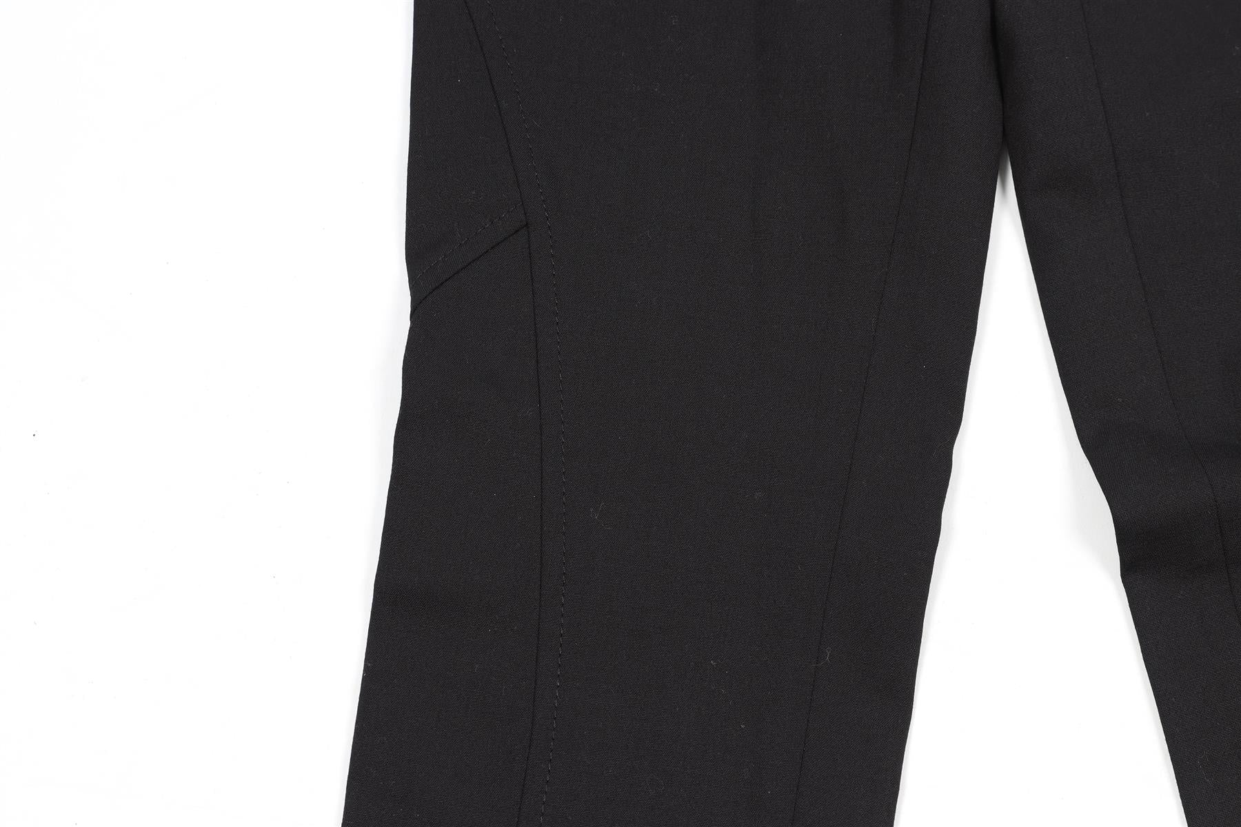 VERSACE VINTAGE WOOL BLEND SKINNY PANTS IT 38 UK 6 - Image 4