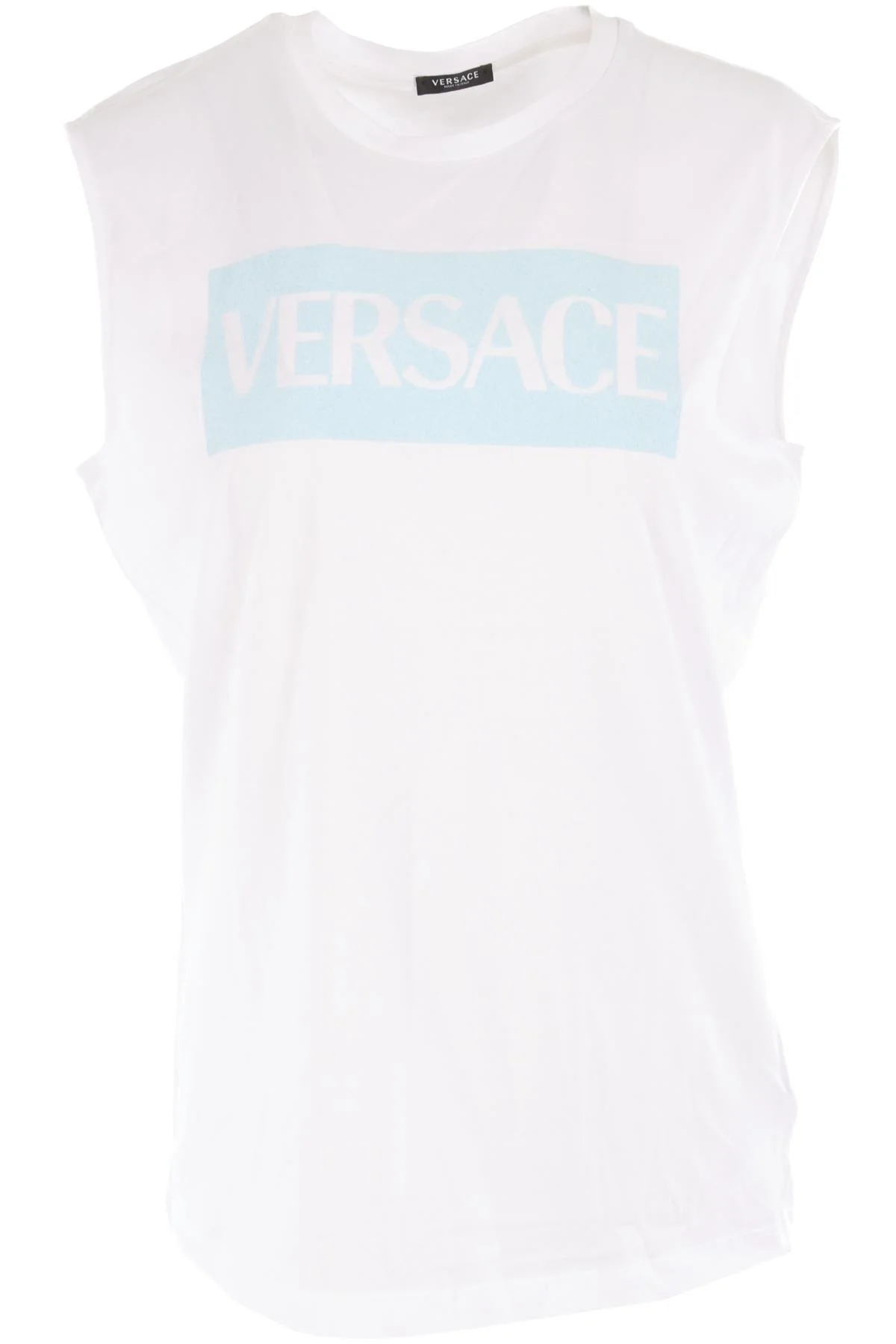 VERSACE WHITE COTTON T-SHIRT IT 40 UK 8