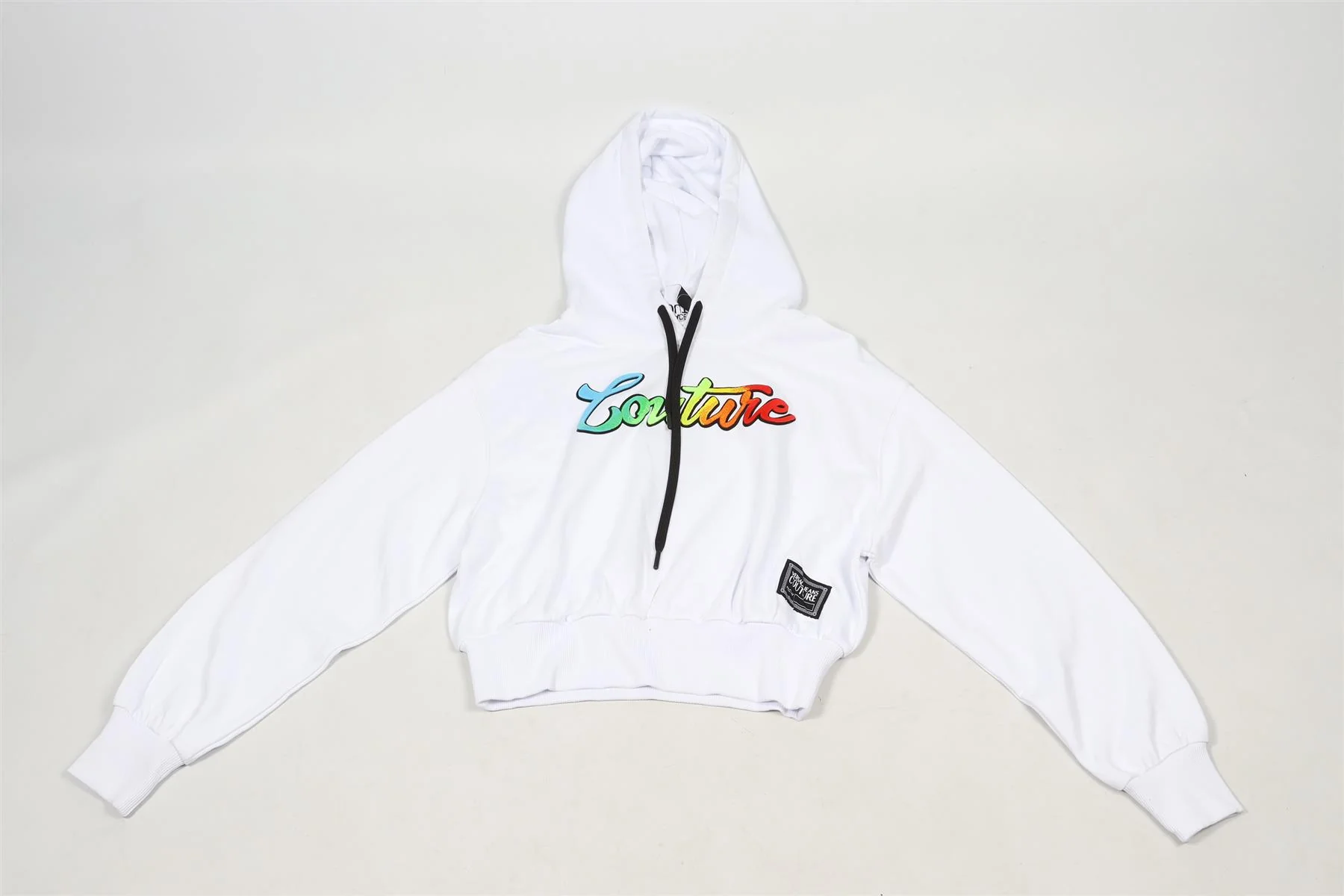 VERSACE WHITE KIDS GIRLS COTTON HOODIE MEDIUM - Image 2