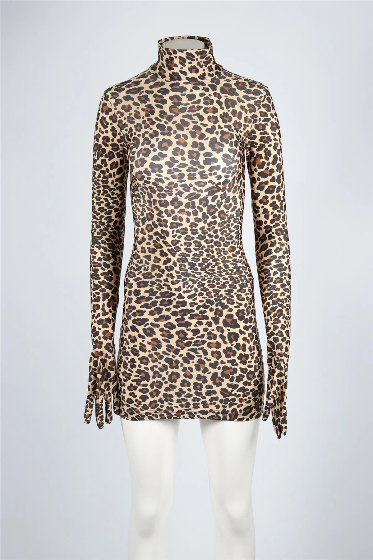 VETEMENTS BROWN JERSEY MINI DRESS ONE SIZE - Image 2