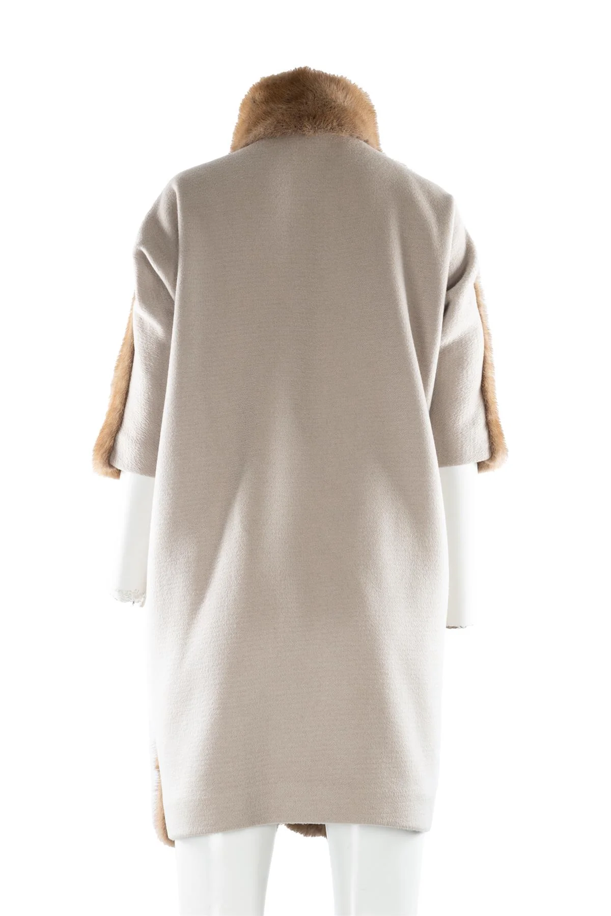VICEDOMINI BROWN MINK FUR COAT XSMALL - Image 4