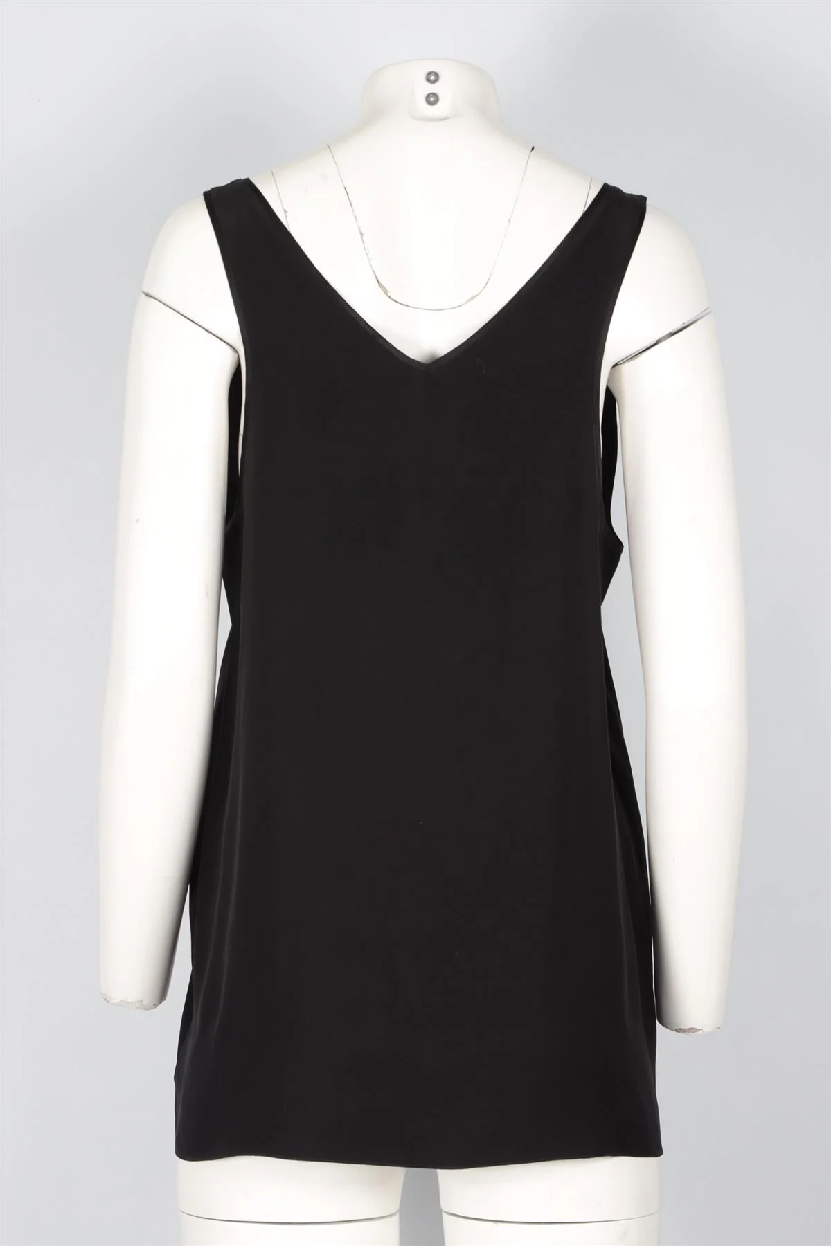 VICTORIA BECKHAM BLACK SILK TOP UK 14 - Image 4