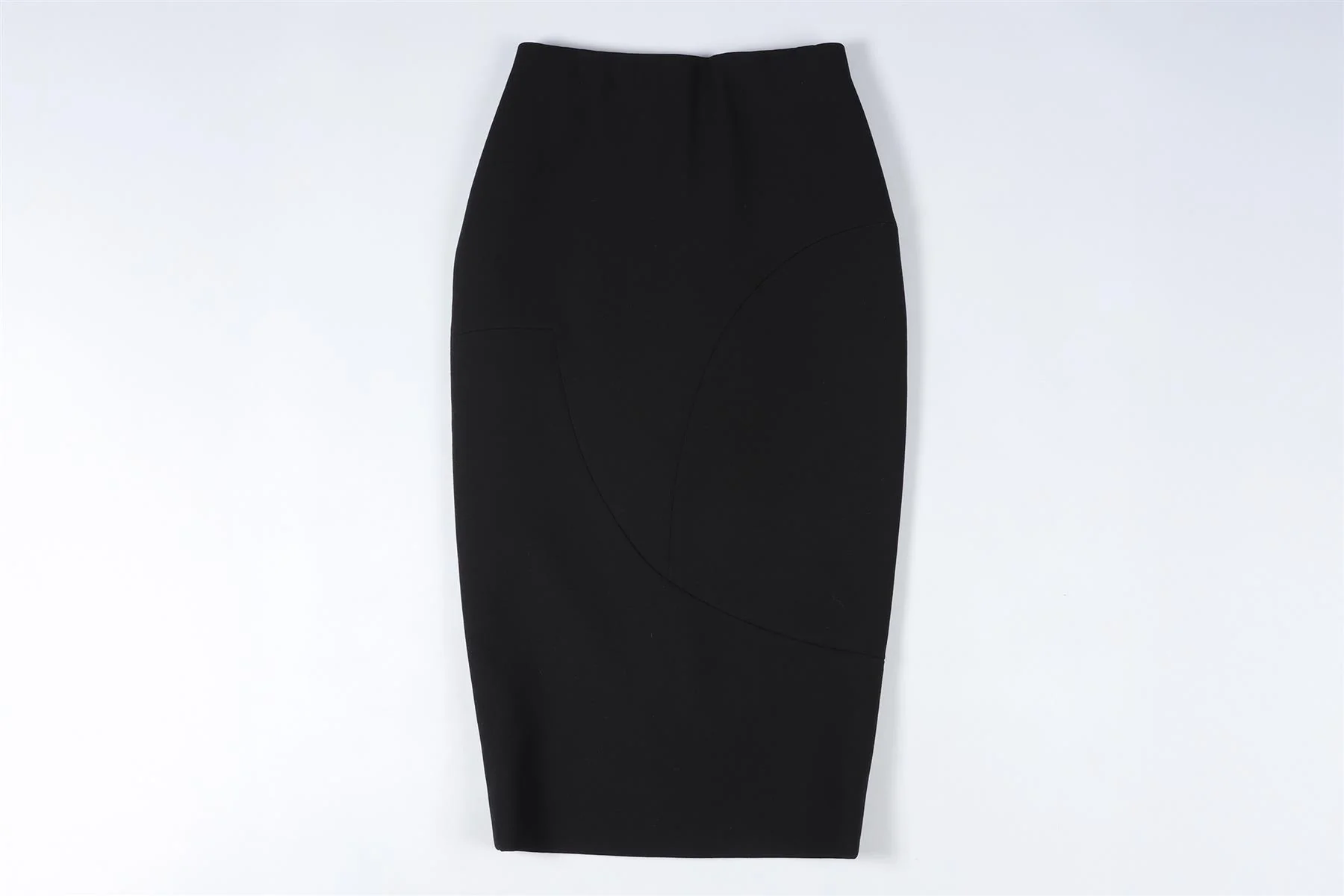 VICTORIA BECKHAM BLACK WOOL MIDI SKIRT UK 6 - Image 2