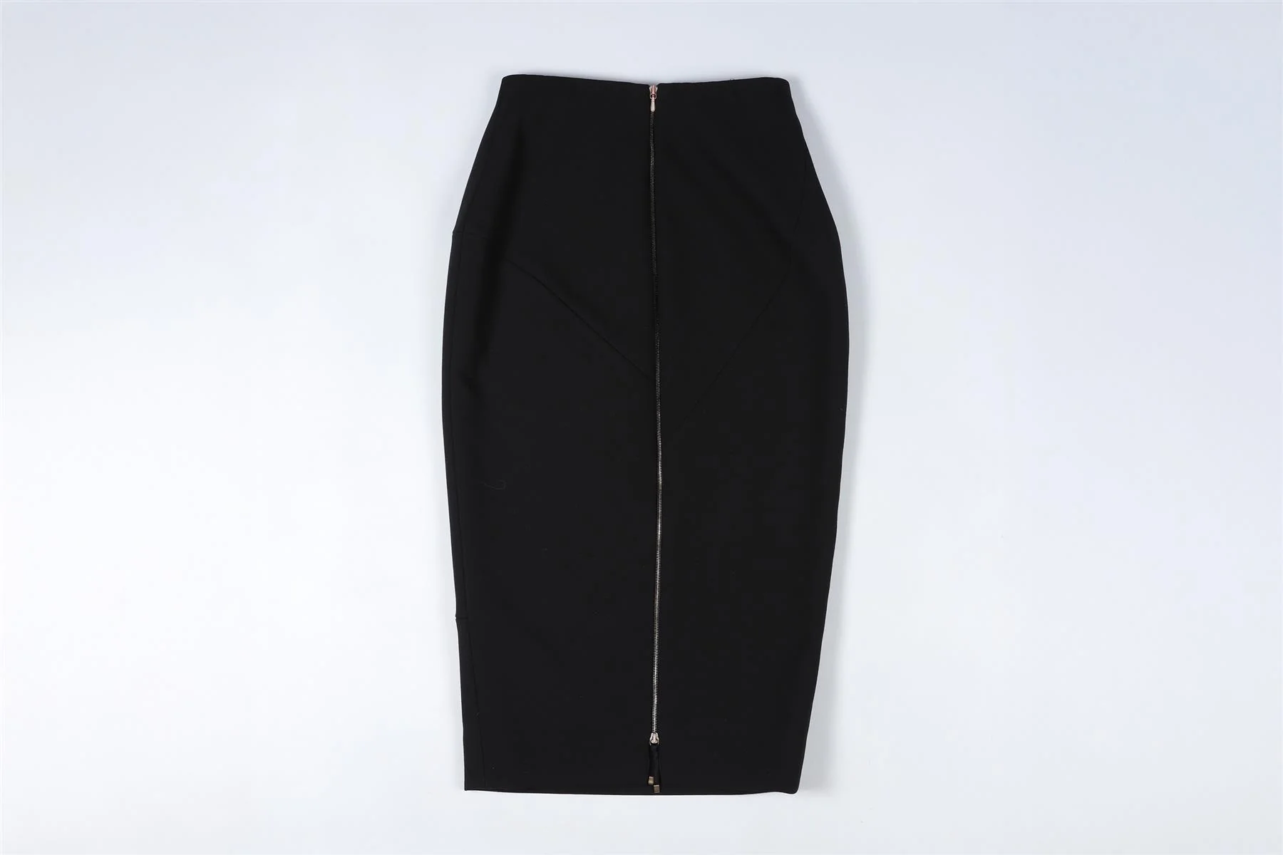 VICTORIA BECKHAM BLACK WOOL MIDI SKIRT UK 6 - Image 4