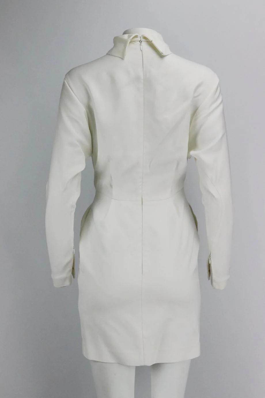 VICTORIA BECKHAM CHAIN EMBELLISHED CREPE MINI DRESS UK 8 - Image 4