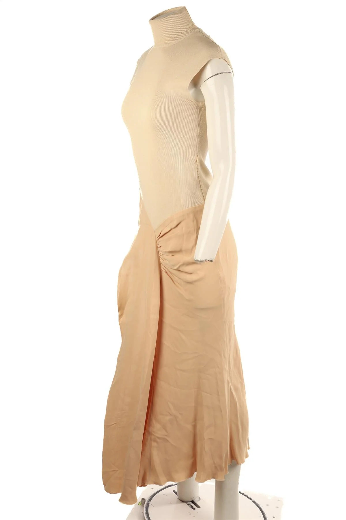 VICTORIA BECKHAM NUDE COTTON MAXI DRESS UK 8 - Image 3