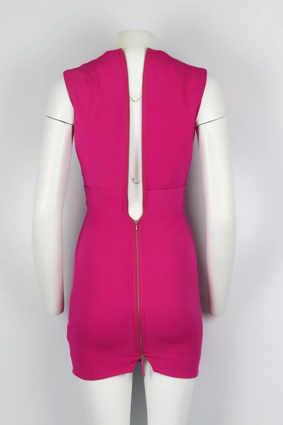 VICTORIA BECKHAM SILK AND WOOL BLEND CREPE MINI DRESS UK 6 - Image 4