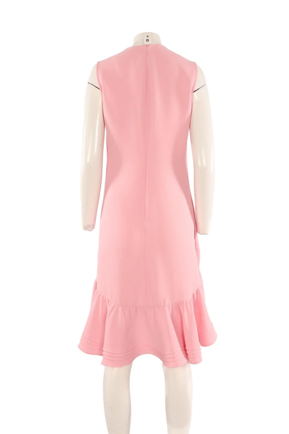 VICTORIA VICTORIA BECKHAM PINK CREPE MIDI DRESS UK 10 - Image 4