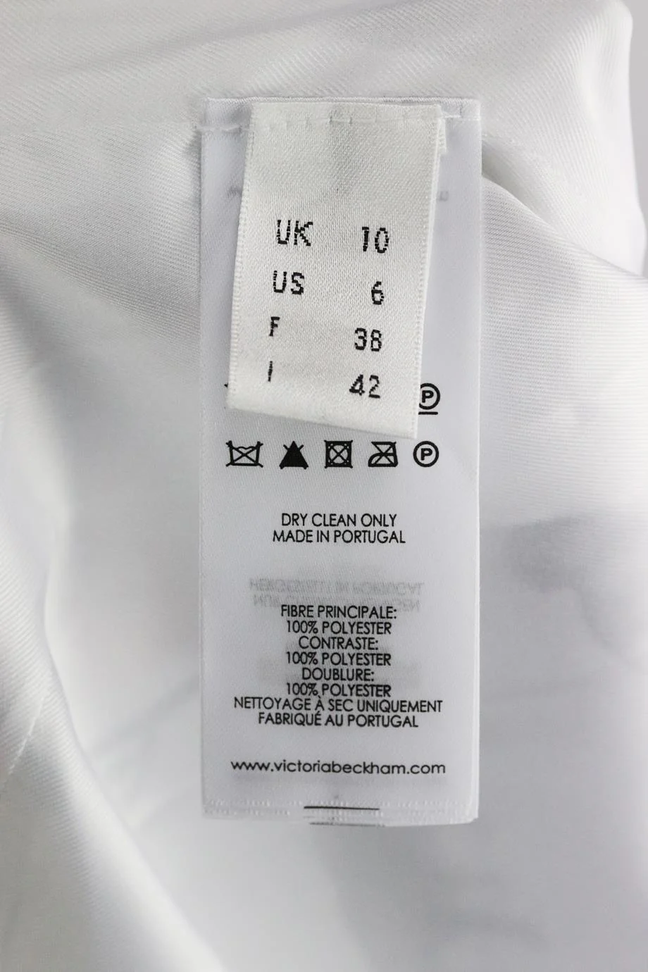 VICTORIA VICTORIA BECKHAM PRINTED TWILL PANTS UK 10 - Image 6