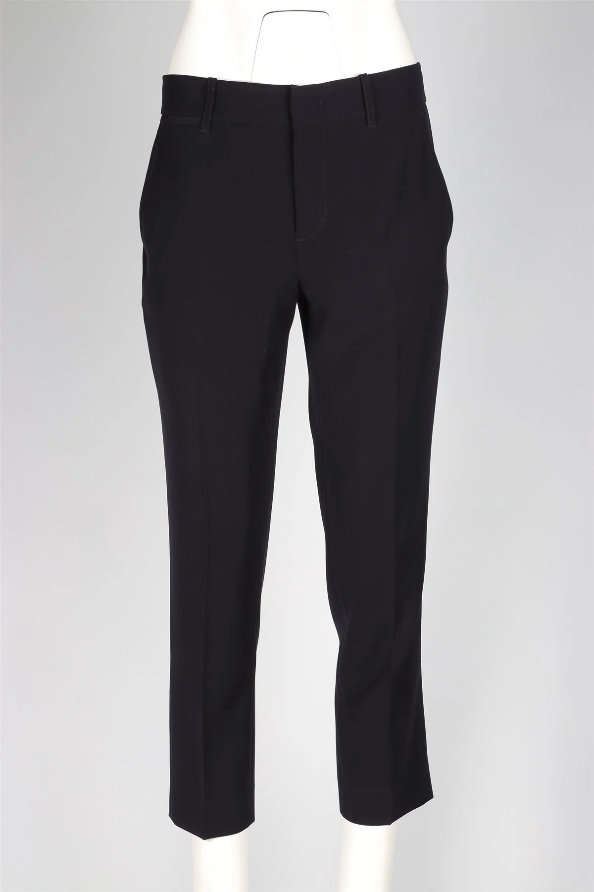 VINCE BLACK CREPE STRAIGHT LEG PANTS US 6 UK 10 - Image 2