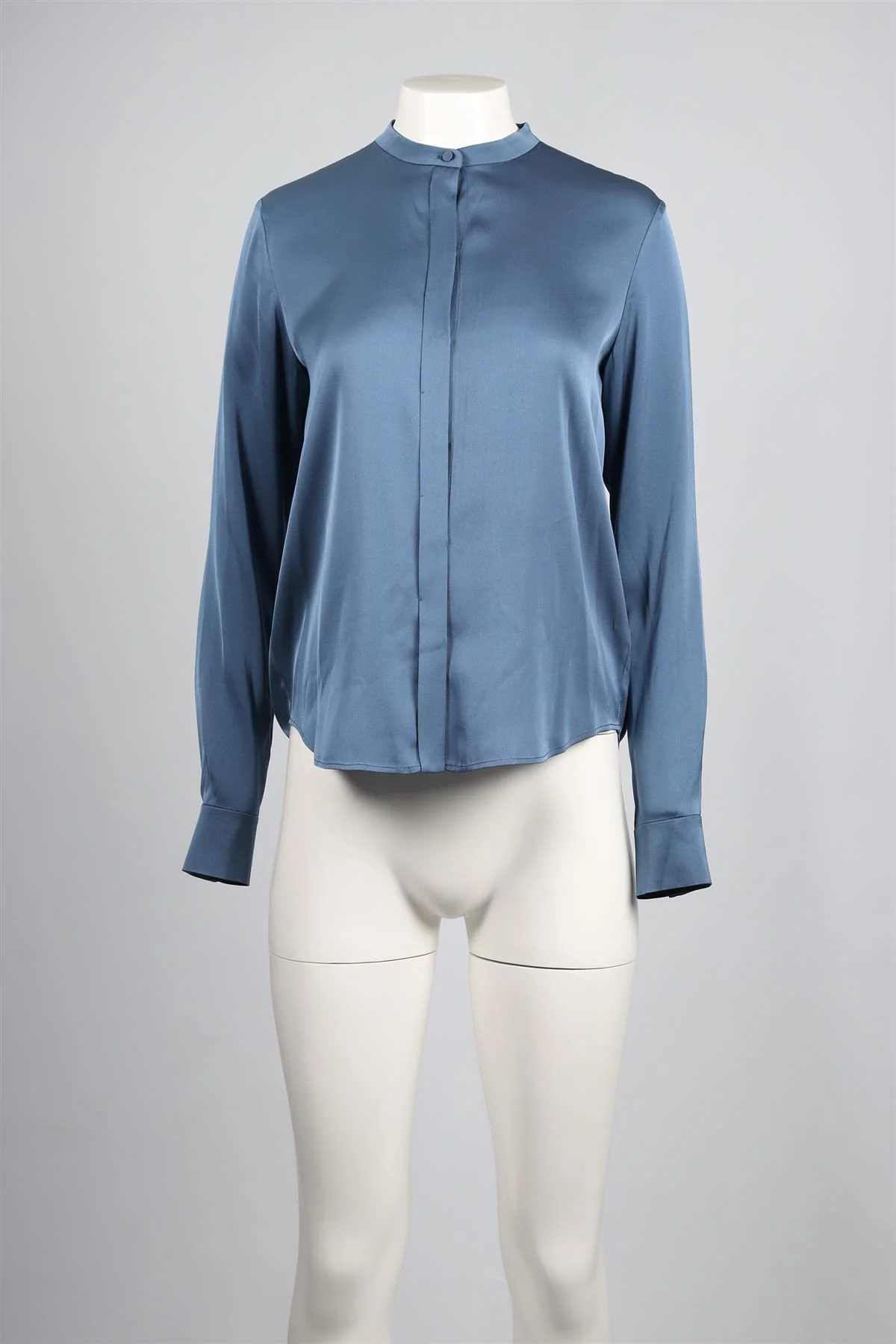 VINCE BLUE SILK BLEND TOP US 6 UK 10 - Image 2