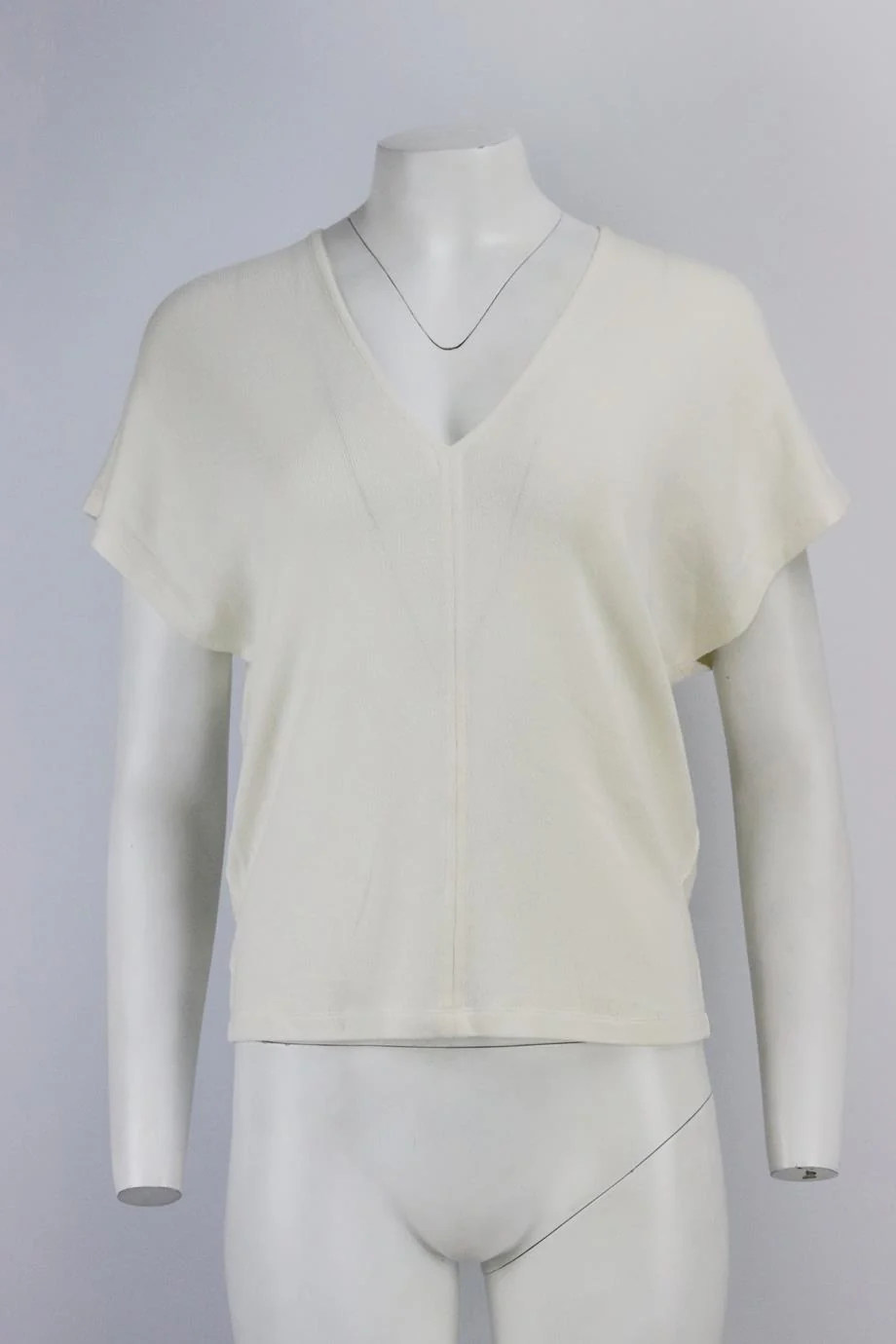 VINCE RIBBED COTTON BLEND TOP SMALL - Image 2