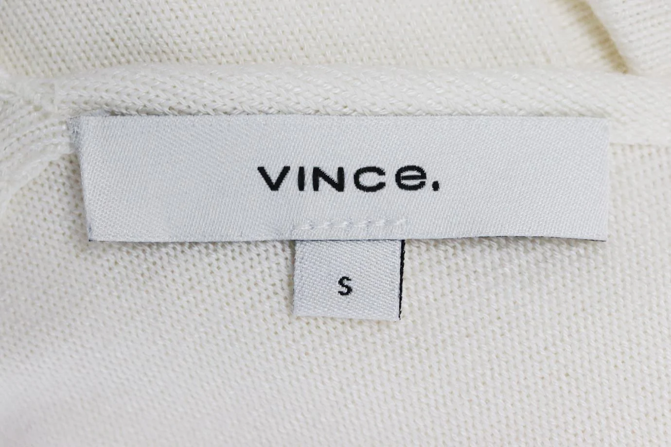 VINCE RIBBED COTTON BLEND TOP SMALL - Image 5