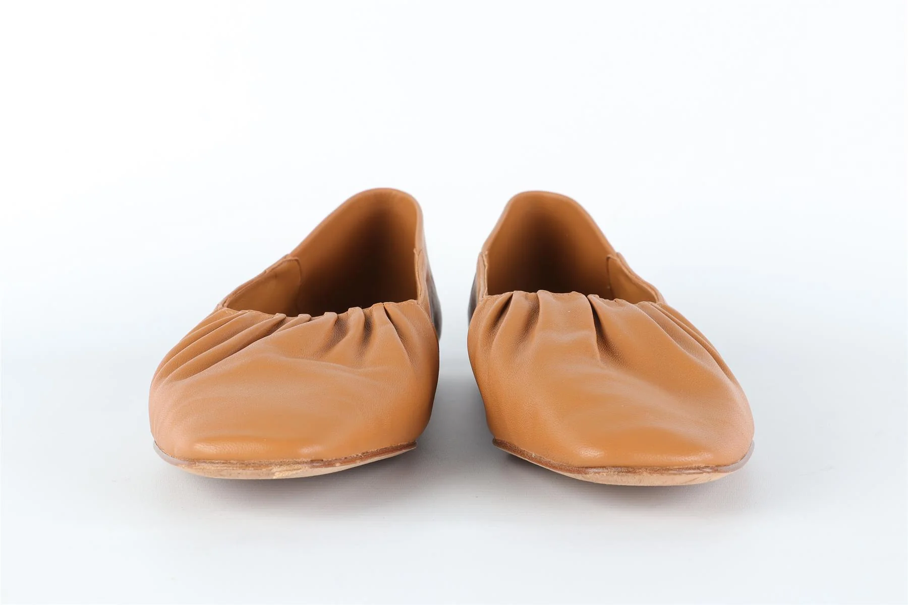 VINCE TAN LEATHER BALLET FLATS EU 38.5 UK 6.5 US 9.5 - Image 3