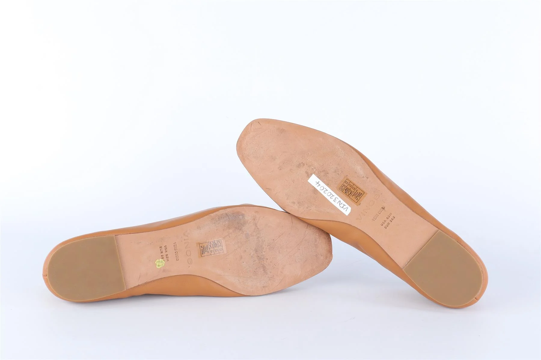 VINCE TAN LEATHER BALLET FLATS EU 38.5 UK 6.5 US 9.5 - Image 6
