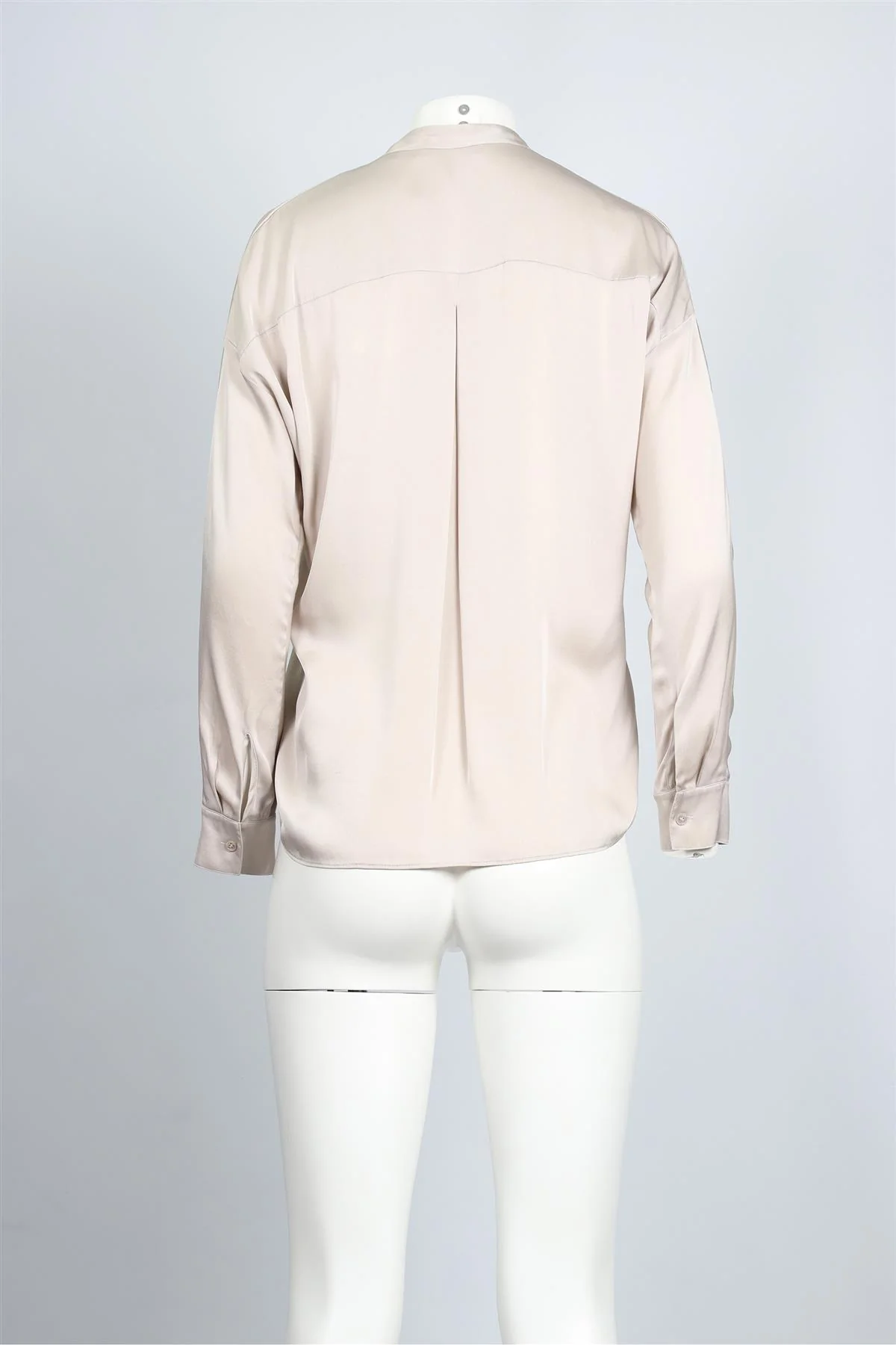 VINCE TAUPE SILK BLEND TOP US 2 UK 6 - Image 4
