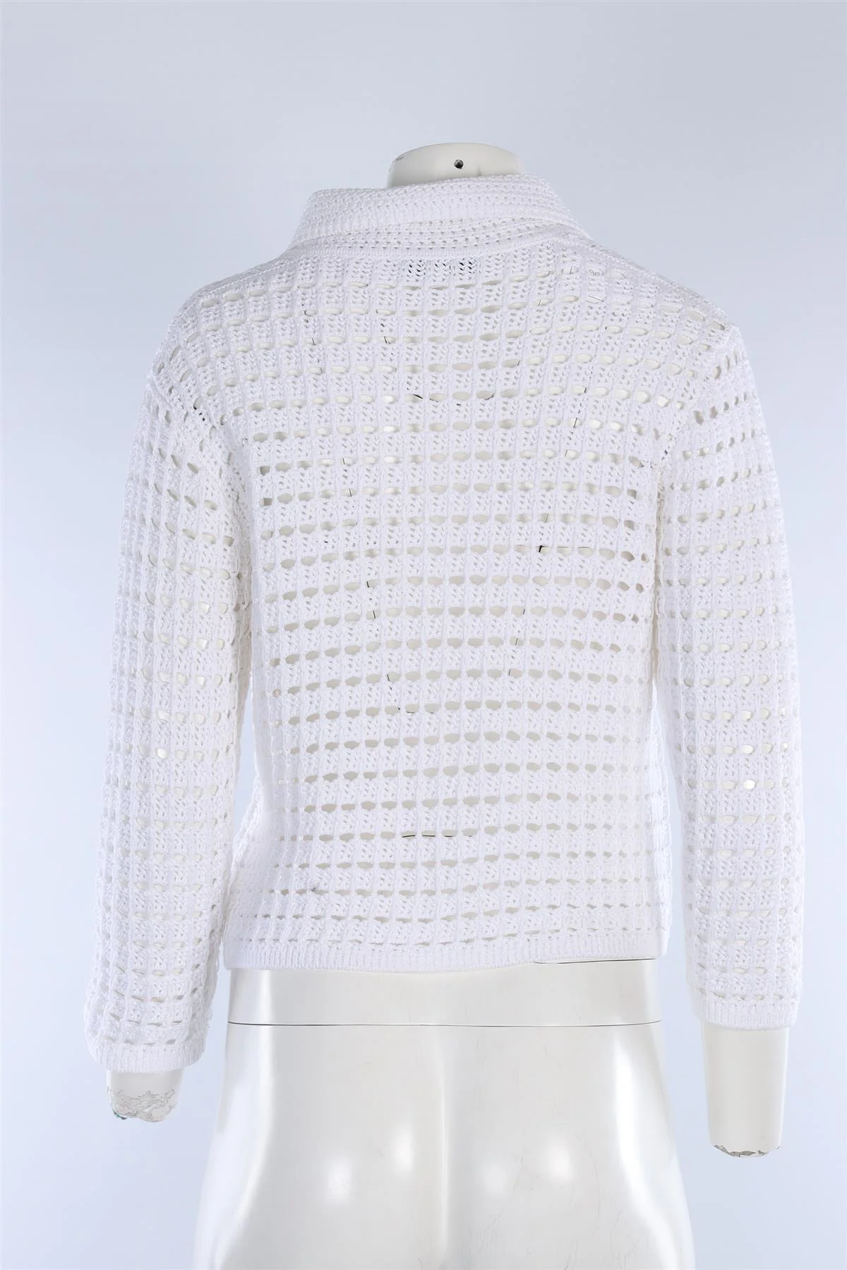 VINCE WHITE COTTON CARDIGAN UK 10 - Image 4