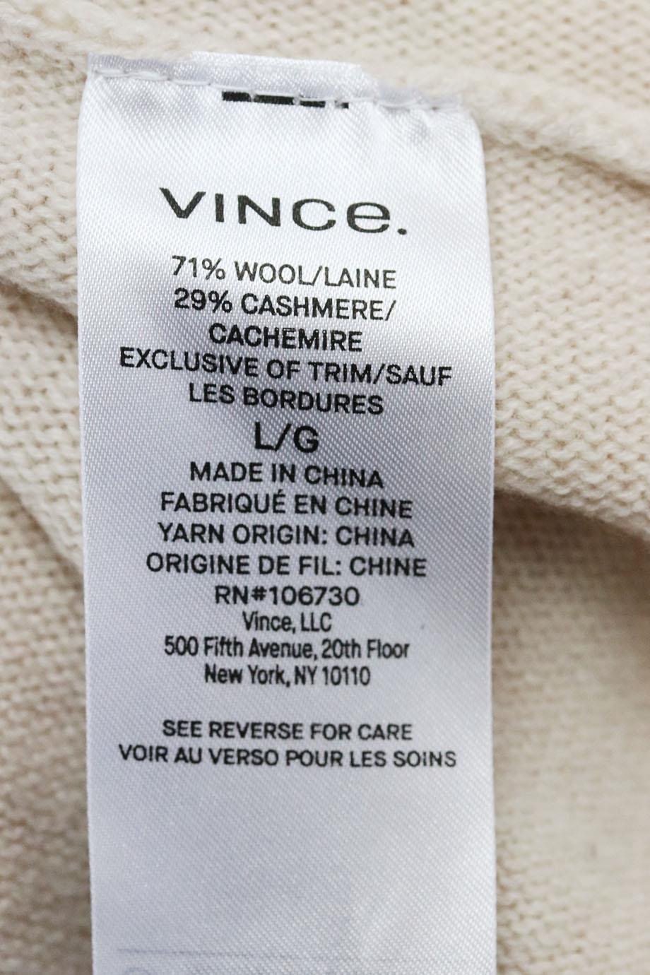 VINCE WOOL AND CASHMERE BLEND DRESS LARGE - Image 6