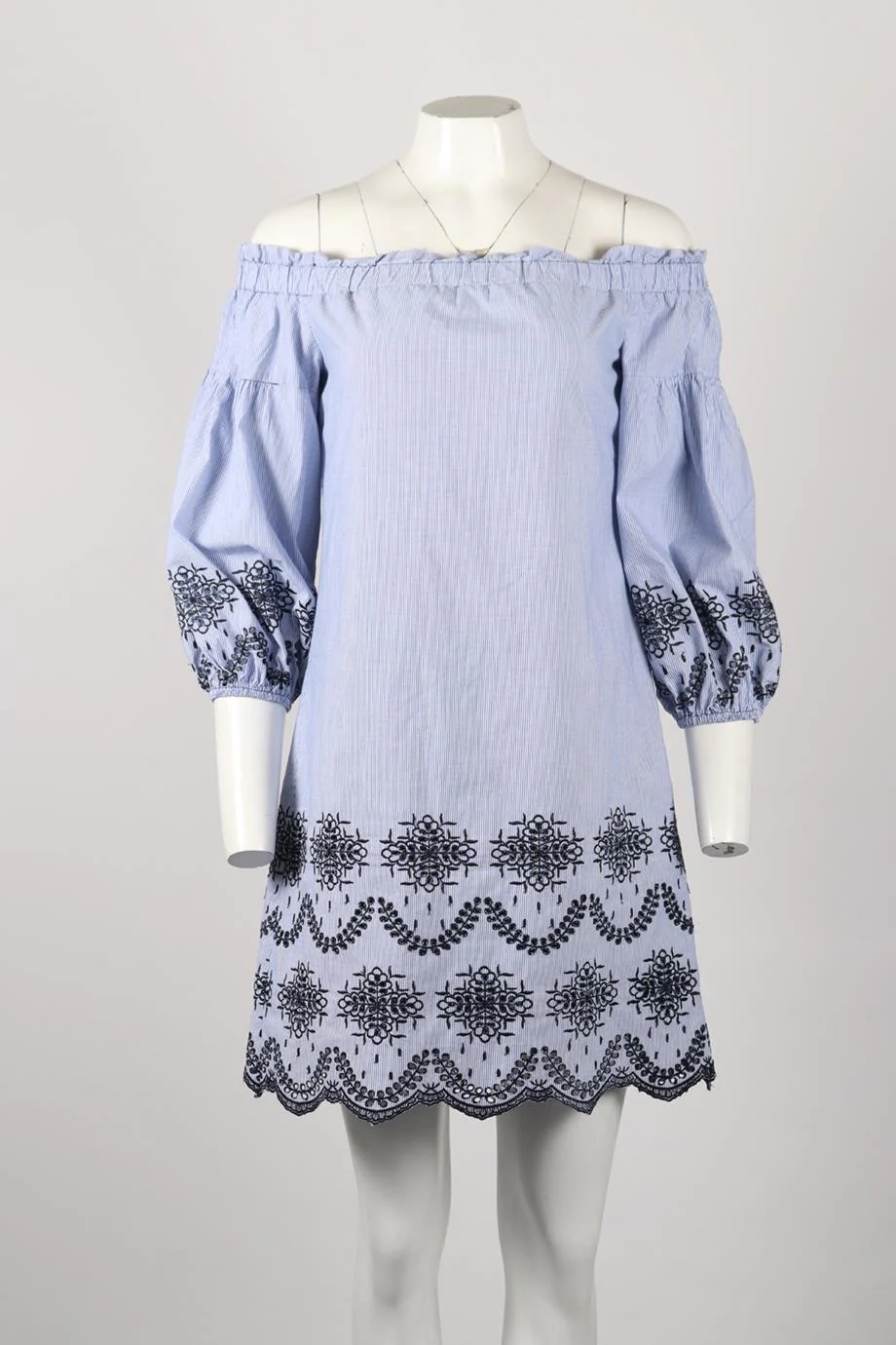 VINCENT CAMUTO OFF THE SHOULDER COTTON MINI DRESS UK 10 - Image 2