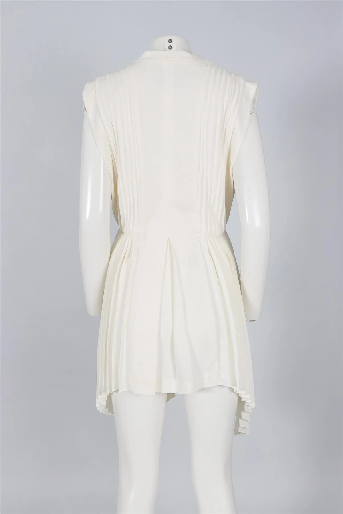 VIONNET WHITE CREPE GILET IT 42 UK 10 - Image 4