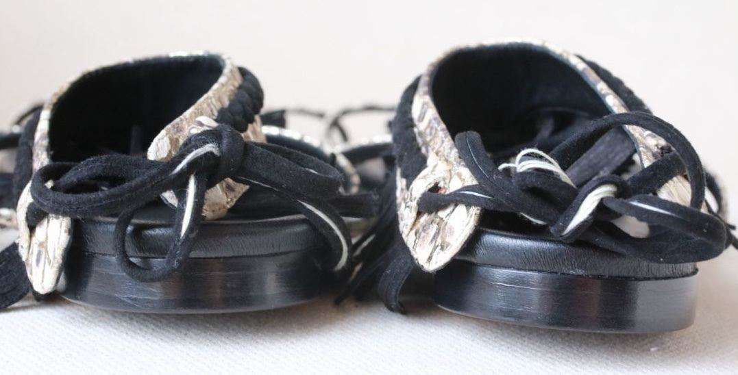 VISCONTI AND DU REAU LANAI FRINGE SANDALS EU 38 UK 5 - Image 12