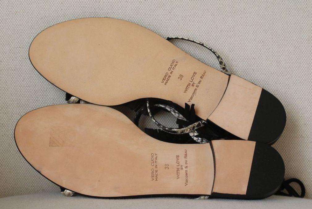 VISCONTI AND DU REAU LANAI FRINGE SANDALS EU 38 UK 5 - Image 5