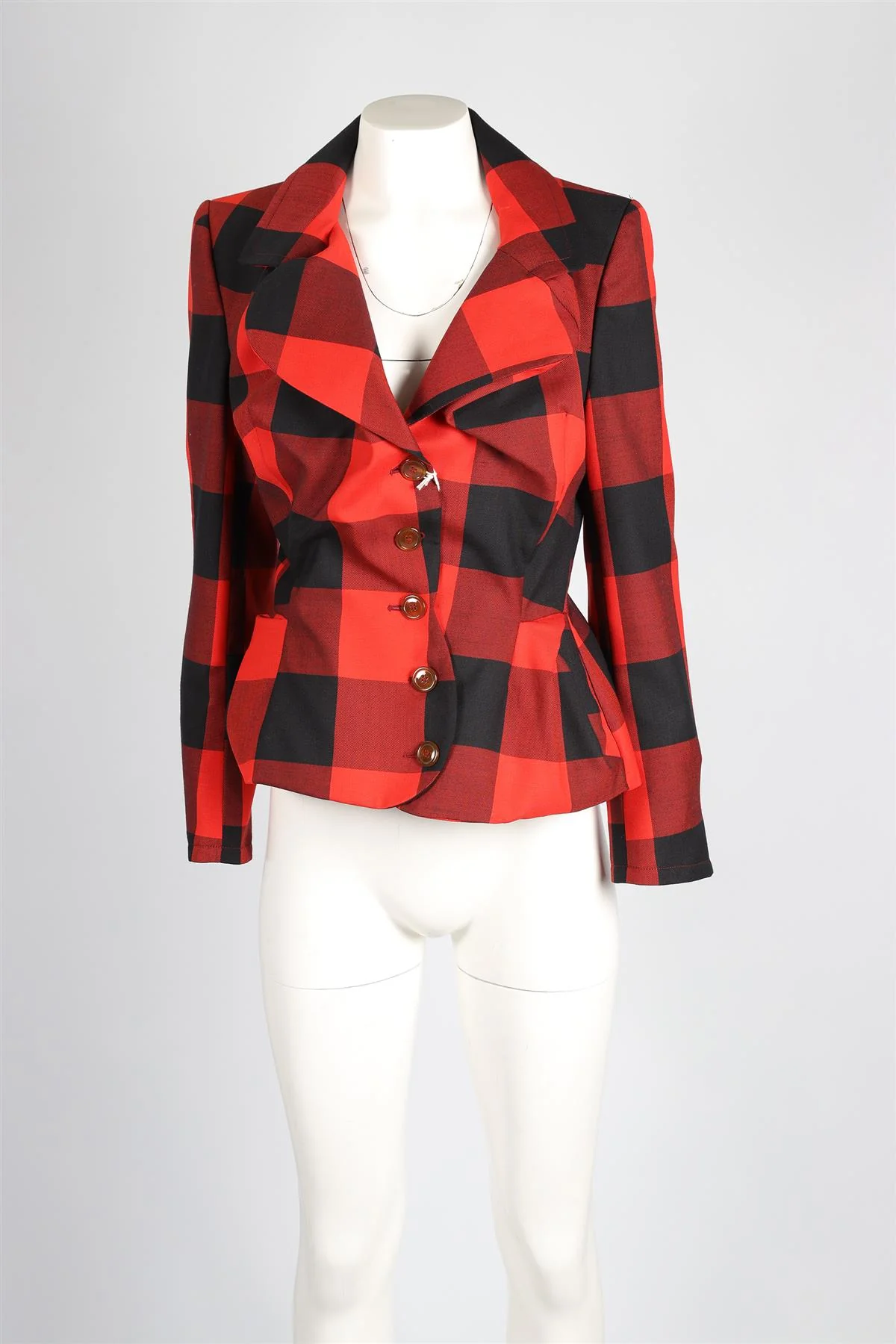 VIVENNE WESTWOOD RED WOOL BLAZER UK 12 - Image 2