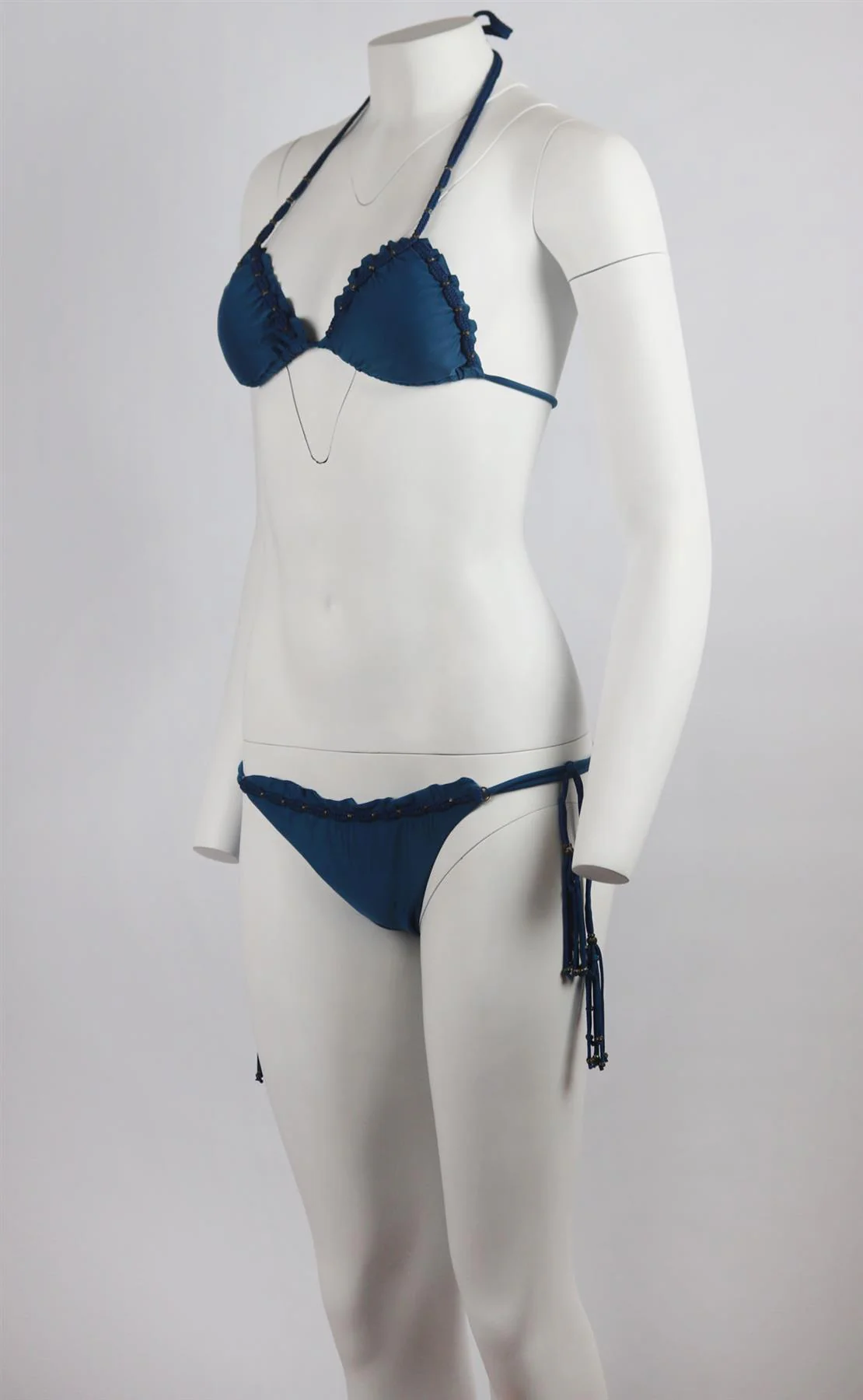 VIX IMPERIAL BOHEMIAN EMBELLISHED TRIANGLE HALTERNECK BIKINI MEDIUM - Image 3