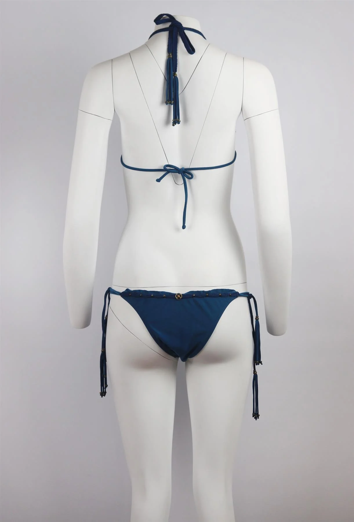 VIX IMPERIAL BOHEMIAN EMBELLISHED TRIANGLE HALTERNECK BIKINI MEDIUM - Image 4