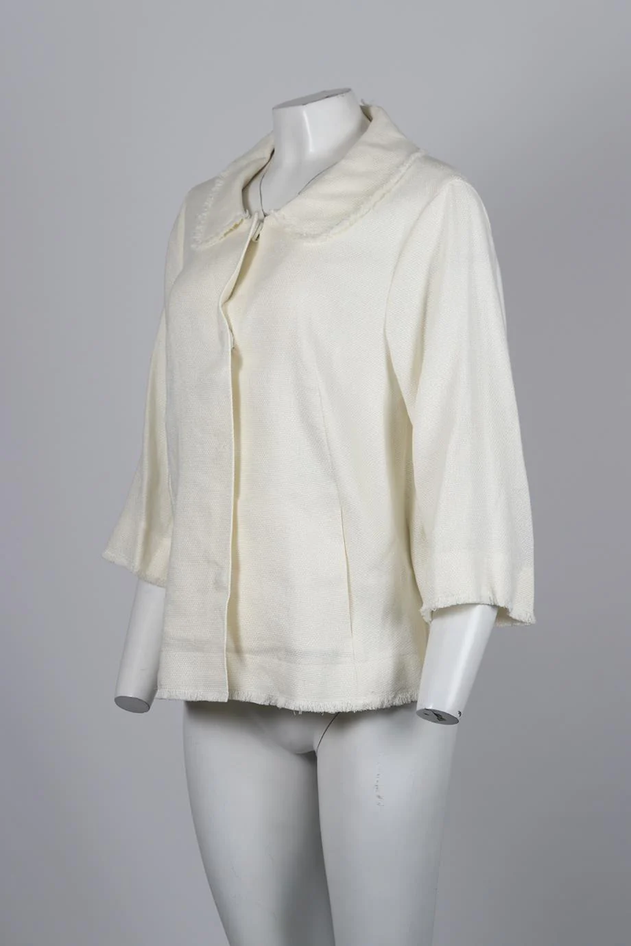 VOYAGE BY MARINA RINALDI LINEN AND COTTON BLEND JACKET UK 16 - Image 3