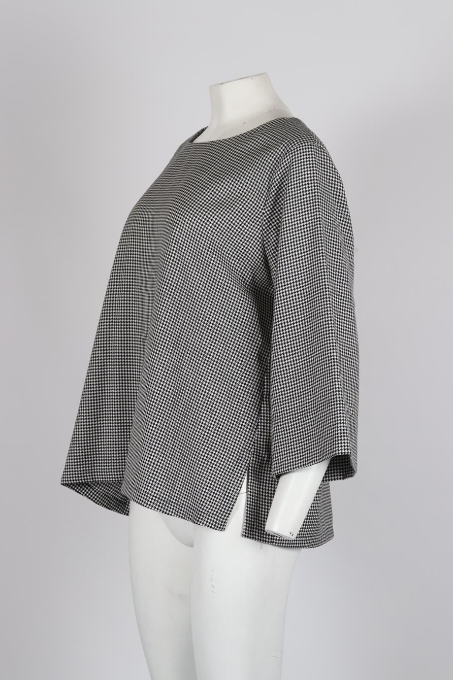 VOYAGE BY MARINA RINALDI PRINTED WOOL TOP US 14 UK 18 - Image 3