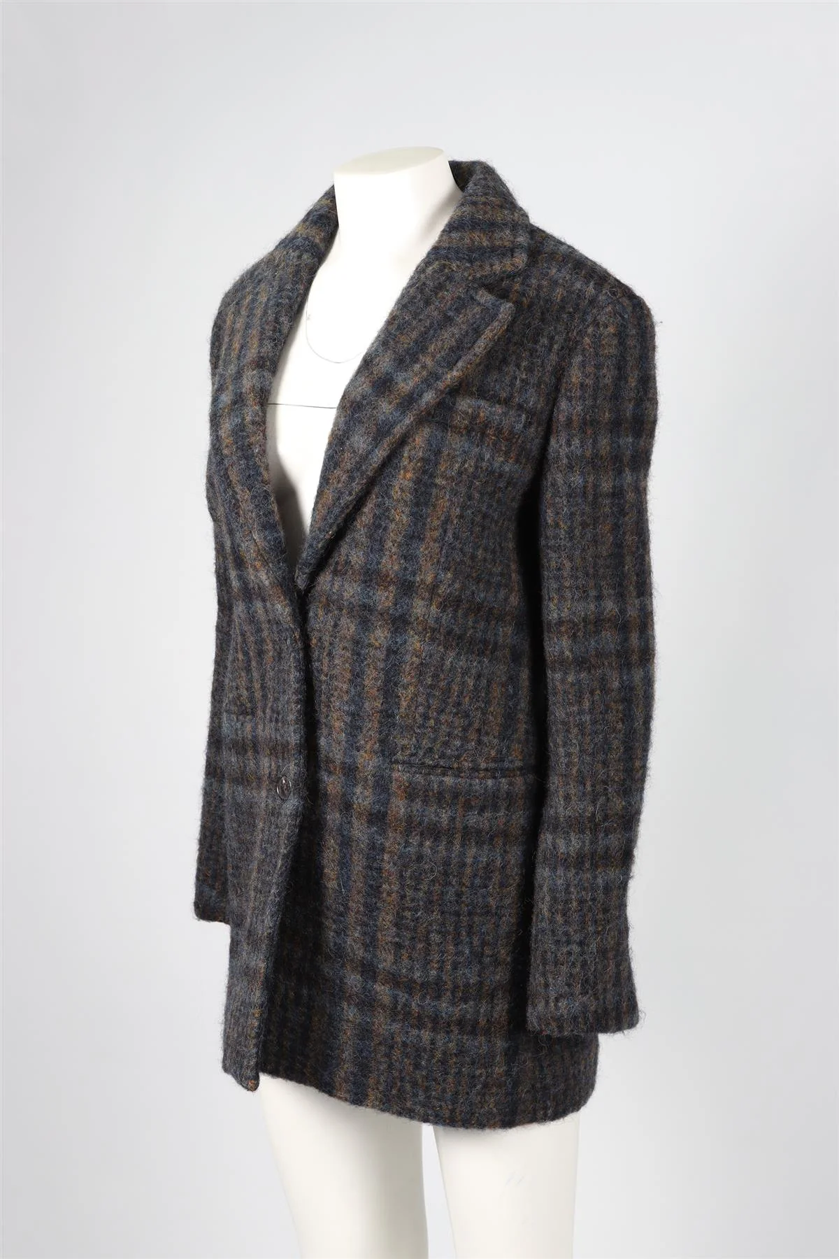 VVB VICTORIA BECKHAM NAVY WOOL BLEND COAT UK 4 - Image 3