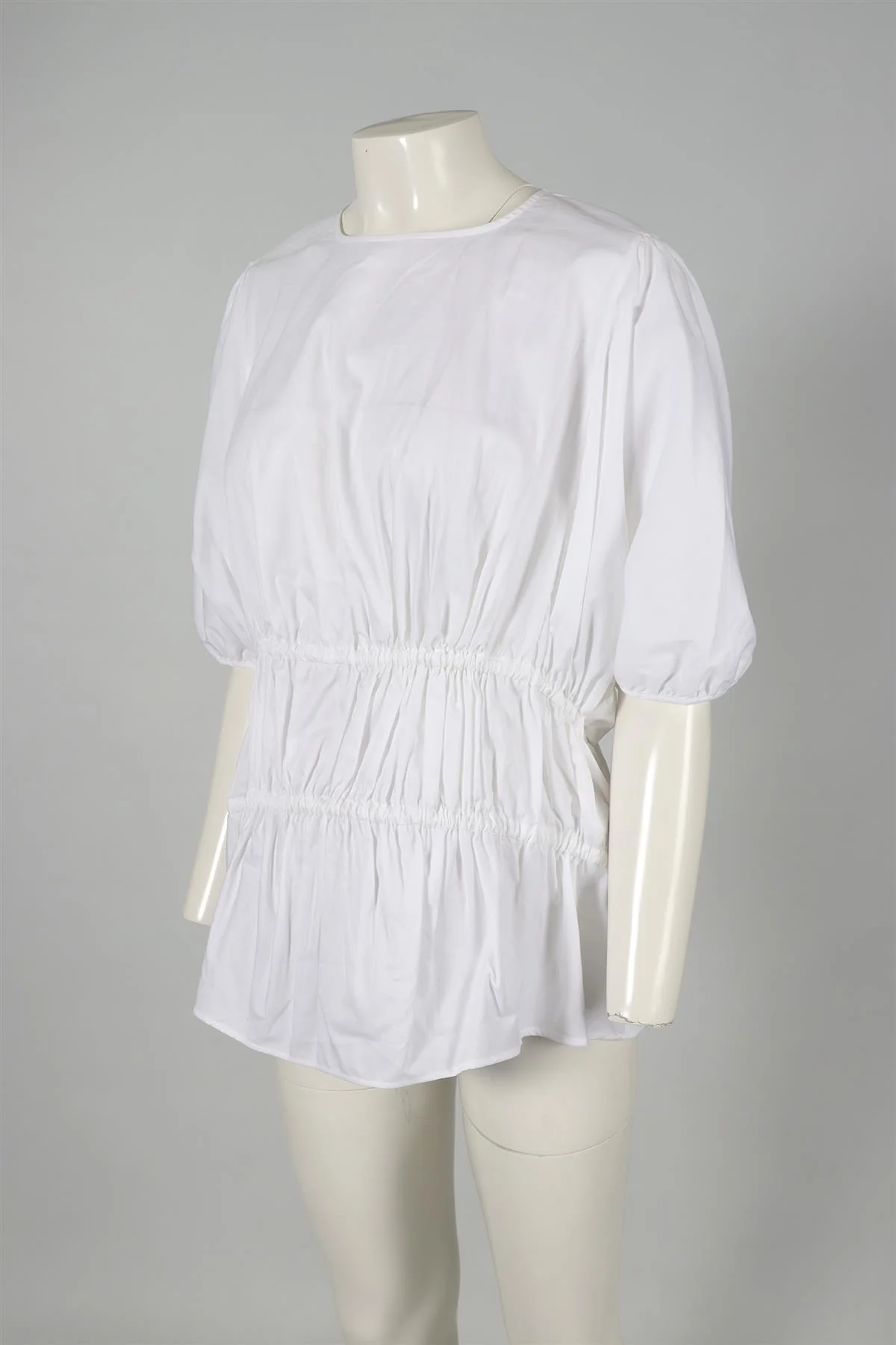 VVB VICTORIA BECKHAM WHITE COTTON TOP UK 14 - Image 3