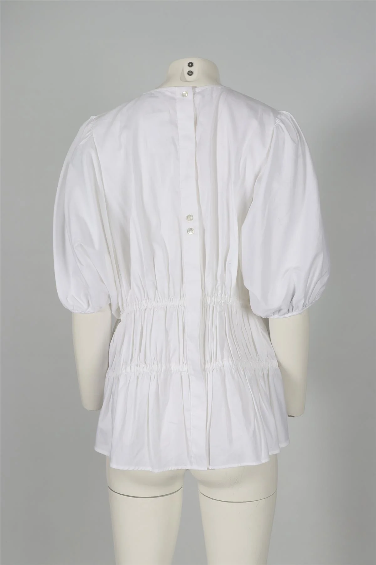 VVB VICTORIA BECKHAM WHITE COTTON TOP UK 14 - Image 4